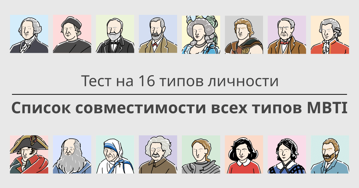 Тест Mbti Список Совместимости Всех Типов Узнайте Совместимость в Любви и Работе Последнее