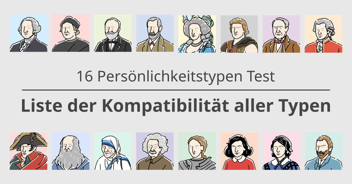 16-Typen-Test: Liste der Kompatibilität aller Typen - Erfahren Sie die Kompatibilität in Liebe und Beruf (Neueste 2024)