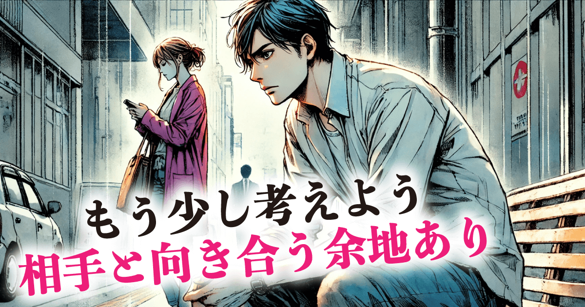 もう少し考えよう(相手と向き合う余地あり)