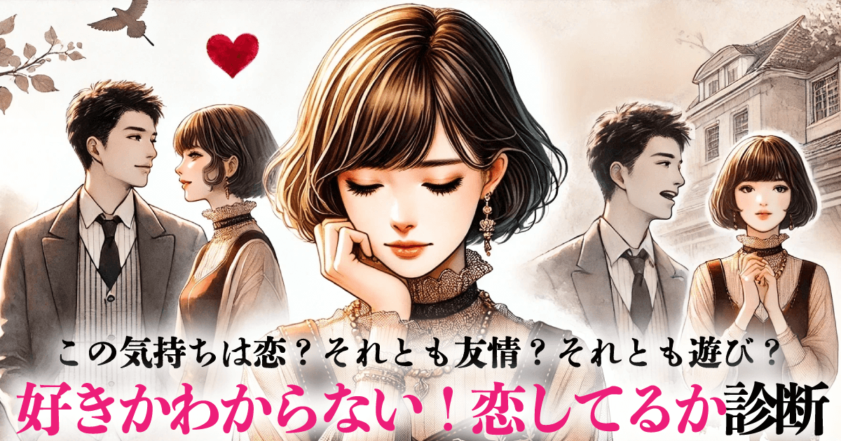 好きかわからない！恋してるか診断 - この気持ちは恋？それとも友情？それとも遊び？
