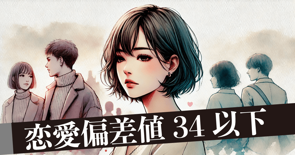 恋愛偏差値34以下 恋愛お休み中?