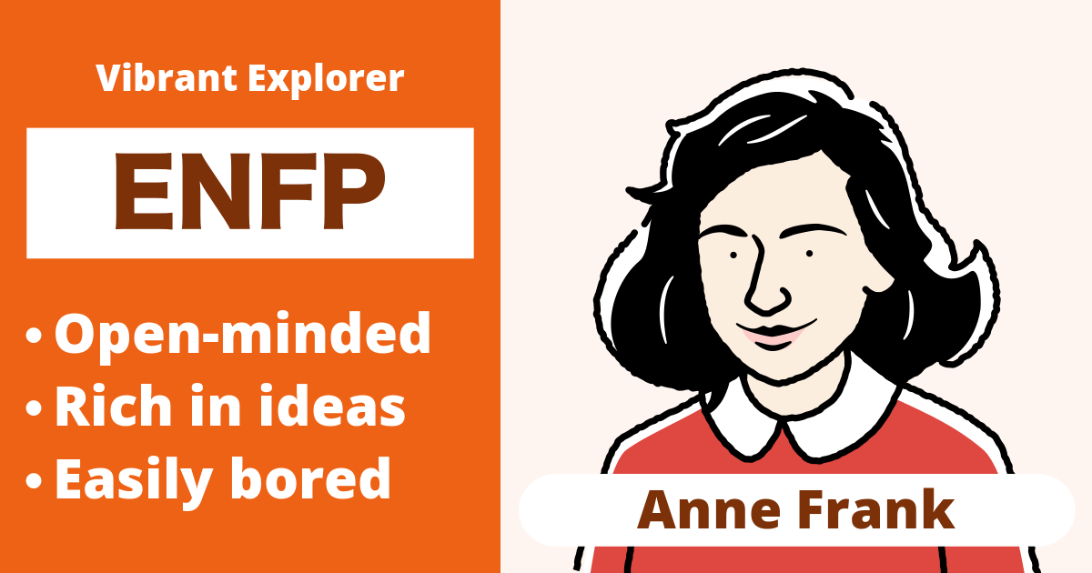 ENFP: Anne Frank Type (Extraverted, Intuitive, Feeling, Perceiving)