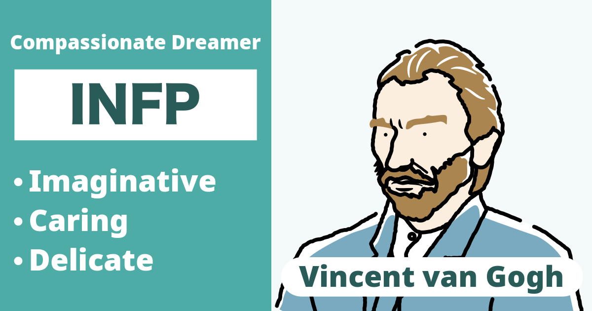 INFP: Vincent van Gogh Type (Introverted, Intuitive, Feeling, Perceiving)
