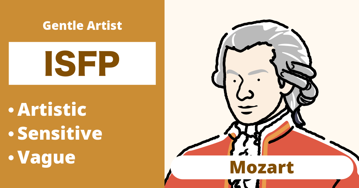 ISFP: Mozart Type (Introverted, Sensing, Feeling, Perceiving)