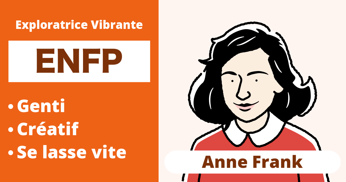 ENFP : Type Anne Frank (Extraverti, Intuition, Sentiment, Perception)