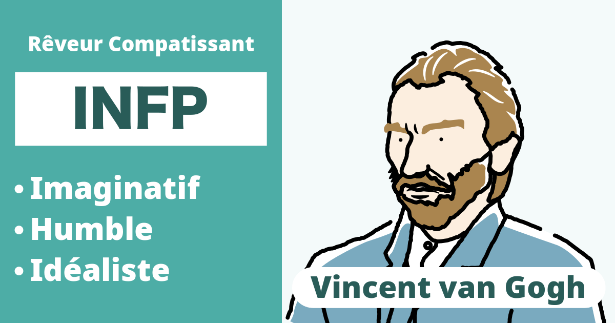 INFP : Type Vincent van Gogh (Introverti, Intuition, Sentiment, Perception)