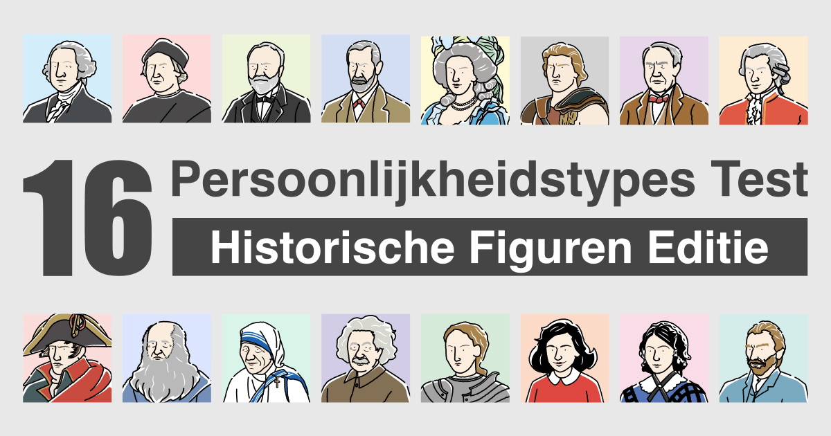 16 Persoonlijkheidstypes Test - Historische Figuren Editie