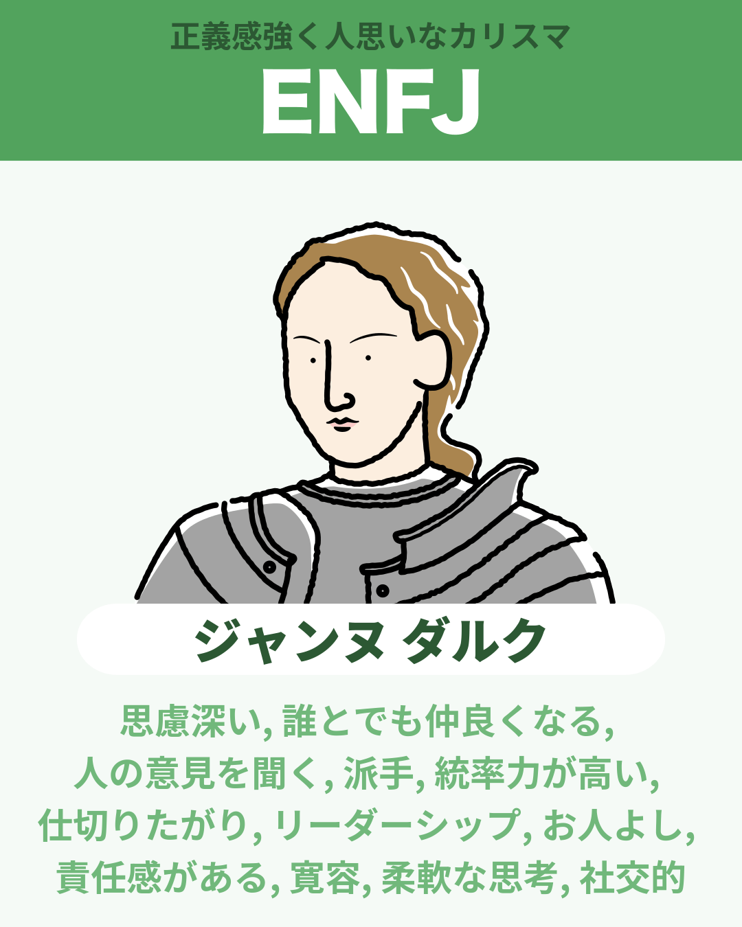 ジャンヌ ダルク - ENFJ