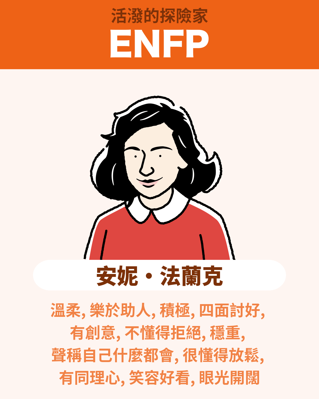 安妮·法蘭克 - ENFP