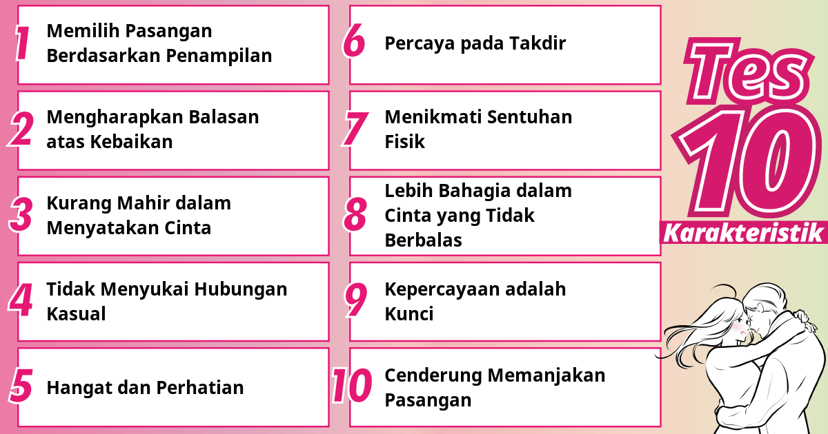 Saya memilih pasangan romantis berdasarkan penampilan mereka