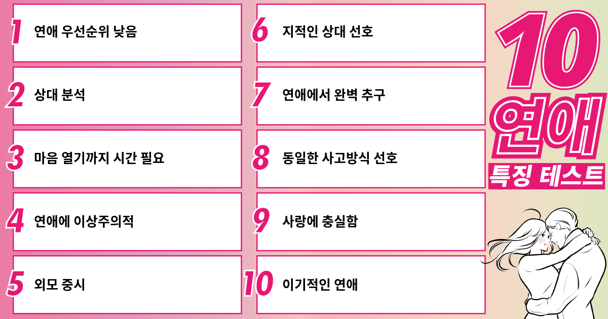 연애에 대한 우선 순위가 낮다