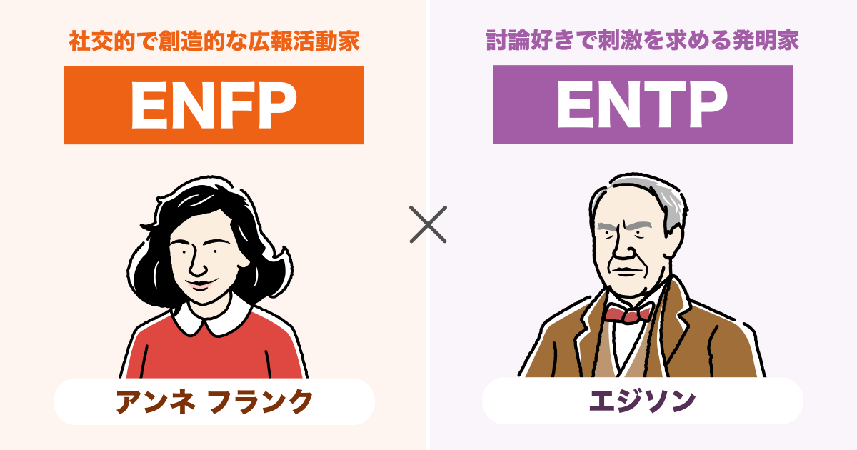 ENFP（運動家）とENTP（討論者）の相性まとめ - 恋愛、仕事、友達、親子、兄弟の相性を解説します