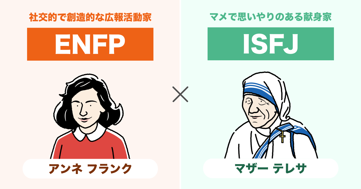 ENFP（運動家）とISFJ（擁護者）の相性まとめ - 恋愛、仕事、友達、親子、兄弟の相性を解説します