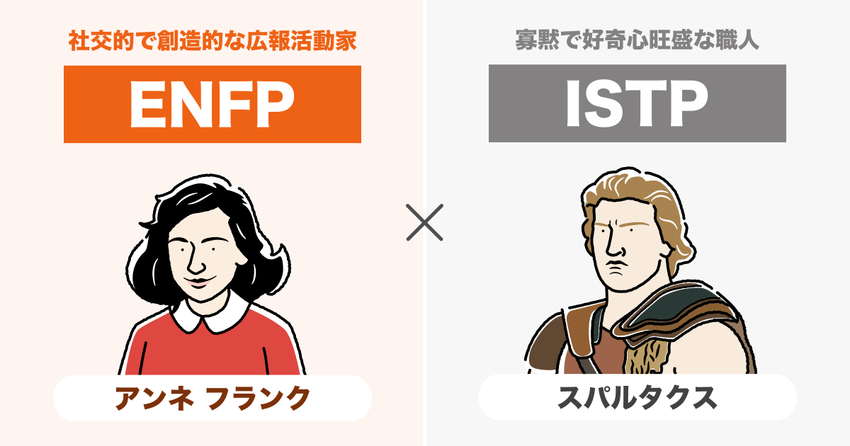 ENFP（運動家）とISTP（巨匠）の相性まとめ - 恋愛、仕事、友達、親子、兄弟の相性を解説します