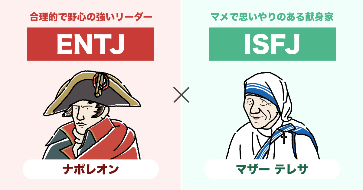 ENTJ（指揮官）とISFJ（擁護者）の相性まとめ - 恋愛、仕事、友達、親子、兄弟の相性を解説します