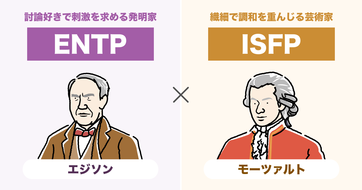 ENTP（討論者）とISFP（冒険家）の相性まとめ - 恋愛、仕事、友達、親子、兄弟の相性を解説します