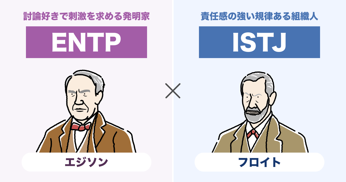 ENTP（討論者）とISTJ（管理者）の相性まとめ - 恋愛、仕事、友達、親子、兄弟の相性を解説します