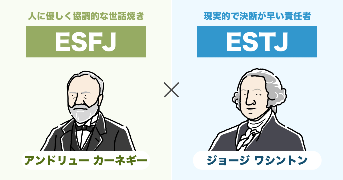 ESFJ（領事）とESTJ（幹部）の相性まとめ - 恋愛、仕事、友達、親子、兄弟の相性を解説します