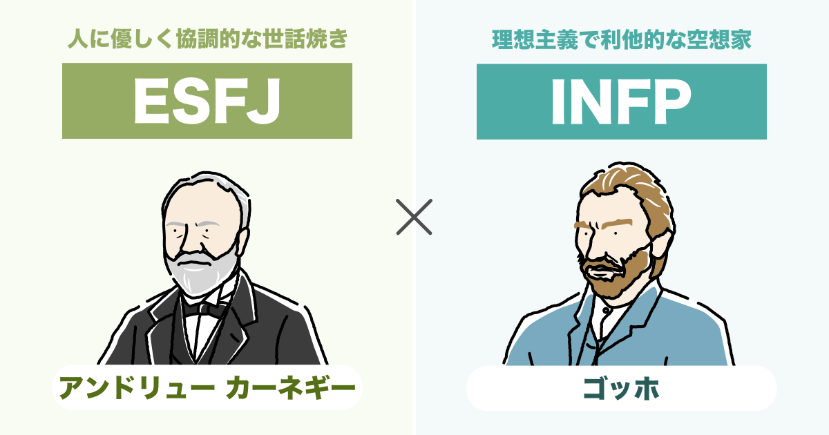 ESFJ（領事）とINFP（仲介者）の相性まとめ - 恋愛、仕事、友達、親子、兄弟の相性を解説します