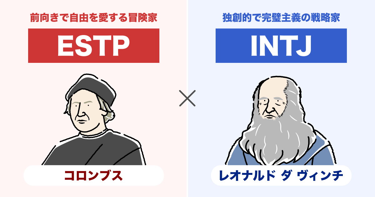 ESTP（起業家）とINTJ（建築家）の相性まとめ - 恋愛、仕事、友達、親子、兄弟の相性を解説します