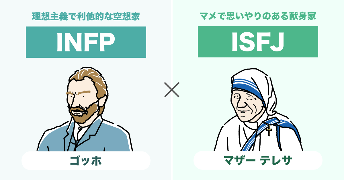 INFP（仲介者）とISFJ（擁護者）の相性まとめ - 恋愛、仕事、友達、親子、兄弟の相性を解説します