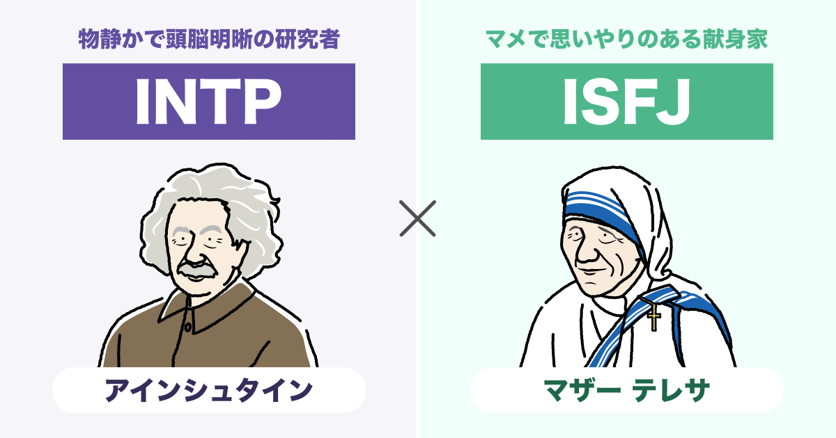 INTP（論理学者）とISFJ（擁護者）の相性まとめ - 恋愛、仕事、友達、親子、兄弟の相性を解説します